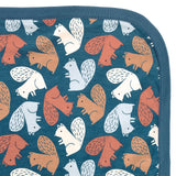 Apple Park Bamboo Blend 2-ply Receiving Blanket - Squirrel Scurry