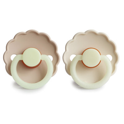 FRIGG Daisy Night Glow Rubber Pacifier – Natural Latex Glow-in-the-Dark Pacifier