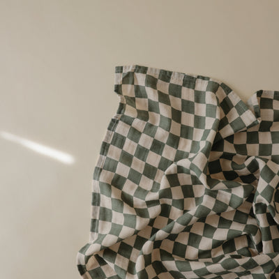 Mushie Organic Cotton Muslin Swaddle Blanket