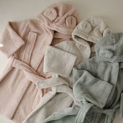 Organic Cotton Bear Hooded Robe