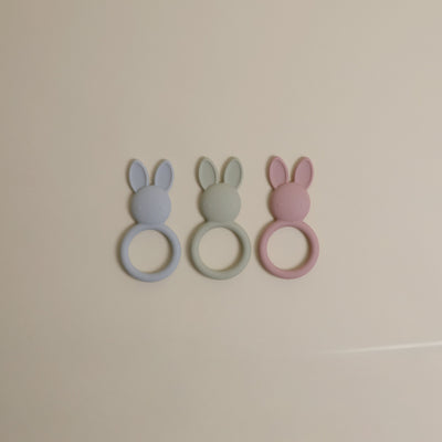 Mushie Bunny Teether – Silicone Baby Teething Toy