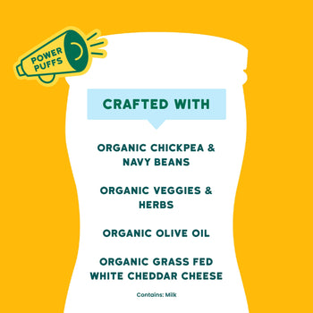 Cheddar & Cauliflower Spinach Organic Grain Free Puffs 6+Month