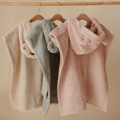 Organic Cotton Bear Hooded Poncho Towel