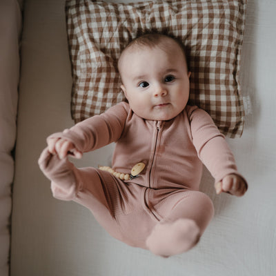 Organic Cotton Baby Footed Pajamas – Soft Zipper Sleepwear for Newborns & Toddlers