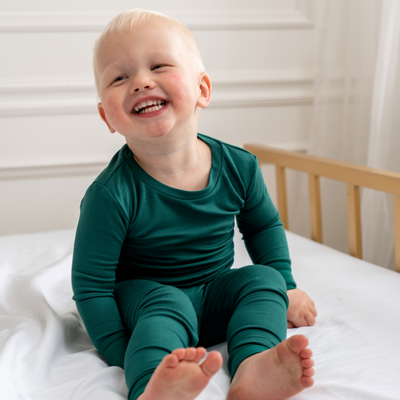 Dreamland Baby Toddler/Kids Bamboo Pajamas – Forest Green