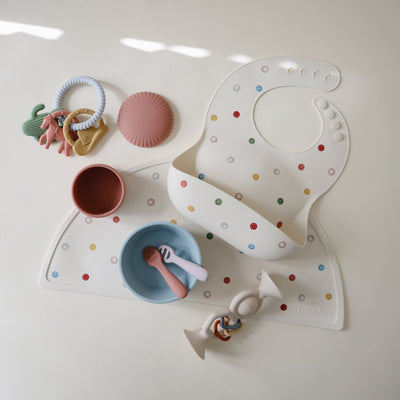 Mushie Silicone Baby Bib – Adjustable Catch-All Bib