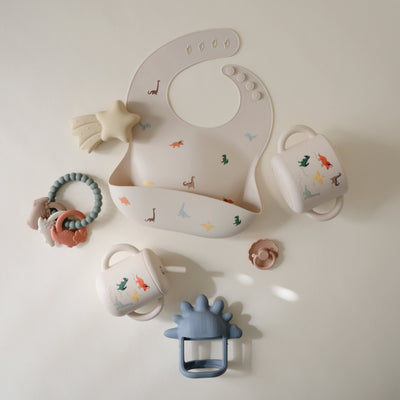 Mushie Silicone Baby Bib – Adjustable Catch-All Bib