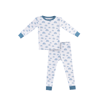Dreamland Baby Toddler/Kids Bamboo Pajamas – Blue Rainbow