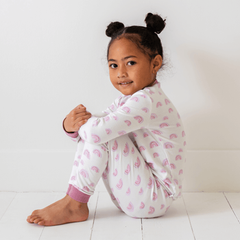 Dreamland Baby Toddler/Kids Bamboo Pajamas – Pink Rainbow