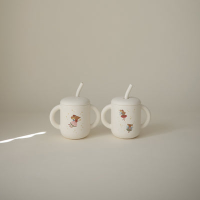Mushie Silicone Training Cup + Straw