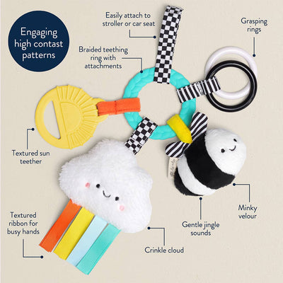 Bitzy Busy Ring™ Teething Activity Toy – Rainbow