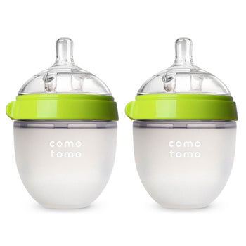 Comotomo Baby Bottle, Double Pack - 5 oz - Green: Green