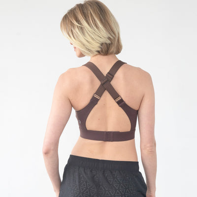 Venice High Impact Full Coverage Nursing Sports Bra (Dark Chocolate)