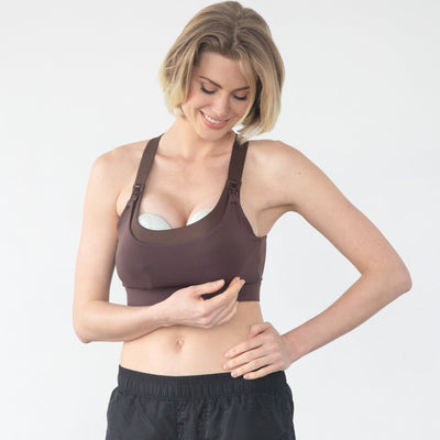 Venice High Impact Full Coverage Nursing Sports Bra (Dark Chocolate)