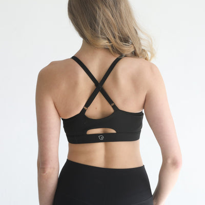 Supportive Flow Nursing & Pumping Sports Bra (Noir)