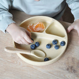 Silicone Baby Spoon with Natural Bamboo Handle – Gentle BLW Feeding Spoon
