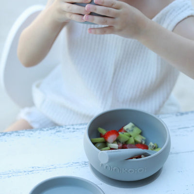 Silicone Suction Bowly & Mini Cup Set with Lid – 100% Food-Grade (450ml + 180ml)