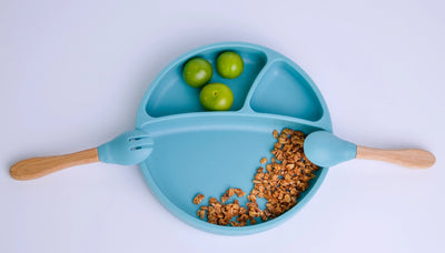 Stay-Put Suction Silicone Plate – 7.5 in Food-Grade BLW Feeding Plate