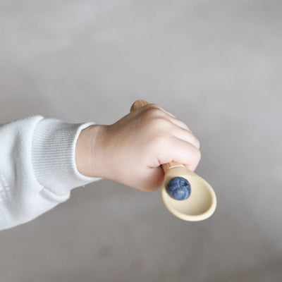 Silicone Baby Spoon with Natural Bamboo Handle – Gentle BLW Feeding Spoon
