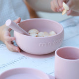Silicone Suction Bowly & Mini Cup Set with Lid – 100% Food-Grade (450ml + 180ml)