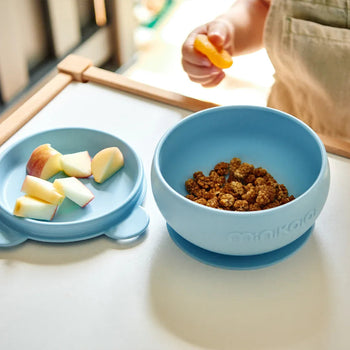 Stay-Put Silicone Suction Bowl with Lid