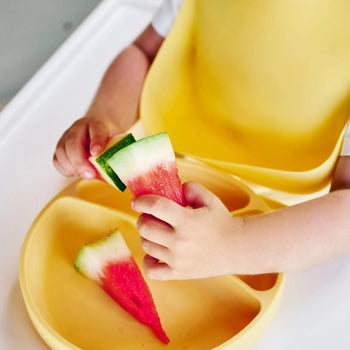 Roll-Up Silicone Baby Bib – Food-Grade Soft Waterproof Bib for BLW