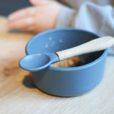 Silicone Baby Spoon with Natural Bamboo Handle – Gentle BLW Feeding Spoon