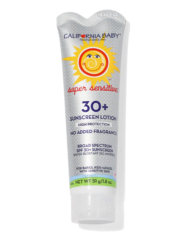 California Baby Super Sensitive Mineral Sunscreen SPF 30+ – Fragrance-Free Sun Protection for Sensitive Skin