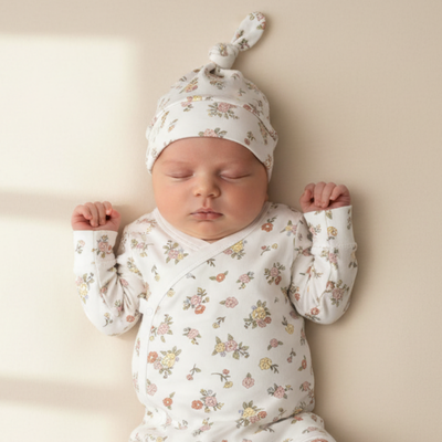 Makemake Organics Organic Kimono Knotted Sleep Gown - Meadow
