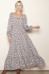 PinkBlush Pink Floral Reversible Long Sleeve Maternity Maxi Dress