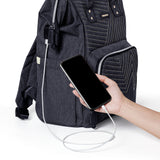 SUNVENO Quilted Diaper Bag Backpack – 13 Compartments