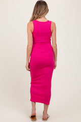 PinkBlush Fuchsia V-Neck Tank Maternity Maxi Dress