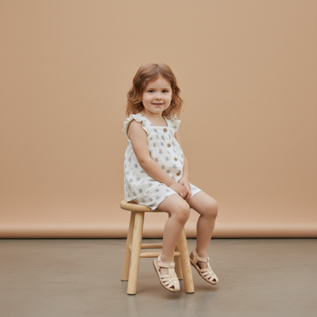 Makemake Organics Organic Flutter Top & Shorts Set - Poppy