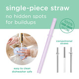 Olababy 11oz Kids Silicone Tumbler with Straw Lid – Toddler Straw Cup, Cup-Holder Base, 12 Months+