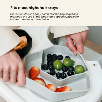 Toddler Feeding Set Grey & Black