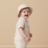 Makemake Organics Organic Bucket Sun Hat - Brick Checks