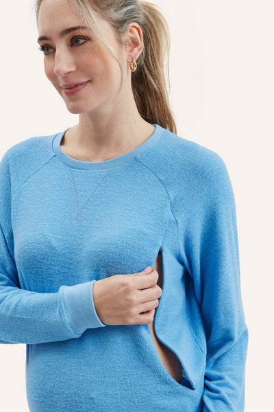NOM Maternity Heart On My Sleeve Nursing Sweatshirt