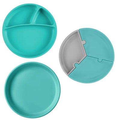 Silicone Suction Plate Collection – Puzzle, Portions & Basics (Food-Grade BLW Plates)