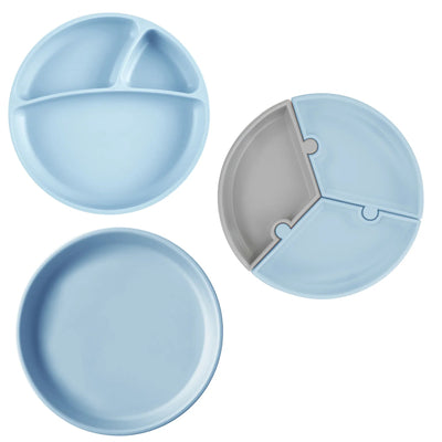 Silicone Suction Plate Collection – Puzzle, Portions & Basics (Food-Grade BLW Plates)