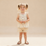 Makemake Organics Organic Flutter Top & Shorts Set - Bloomfield