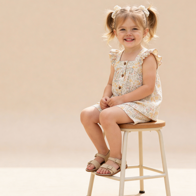 Makemake Organics Organic Flutter Top & Shorts Set - Bloomfield