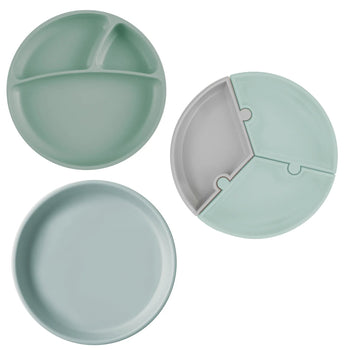 Silicone Suction Plate Collection – Puzzle, Portions & Basics (Food-Grade BLW Plates)