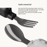 Spoon and Fork Set Black