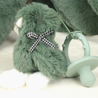 Plush Baby Comfort Toy with Silicone Teether & White Noise – 3+ Months