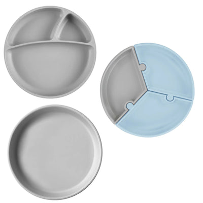 Silicone Suction Plate Collection – Puzzle, Portions & Basics (Food-Grade BLW Plates)