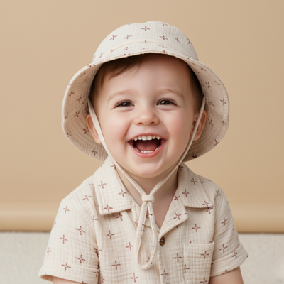 Makemake Organics Organic Bucket Sun Hat - Cross
