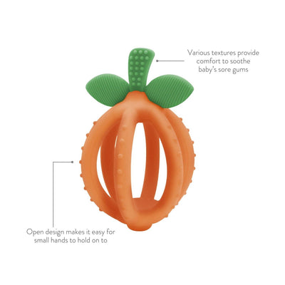 Bitzy Biter™ Teething Ball – Pink Lemonade Silicone Baby Teether