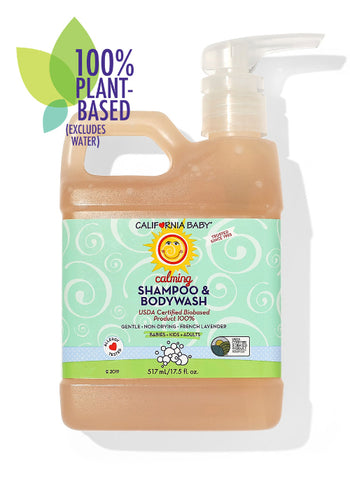 California Baby Calming Shampoo & Bodywash – Lavender Bedtime Wash for Sensitive Skin