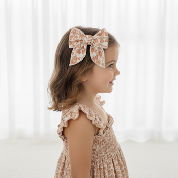 Makemake Organics Organic Hair Bow Clip - Sienna