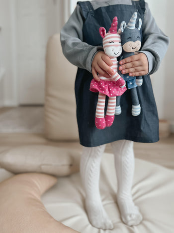 Apple Park Tiny Dancing Unicorn - Pink Stripe